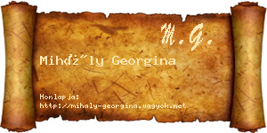 Mihály Georgina névjegykártya