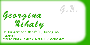georgina mihaly business card
